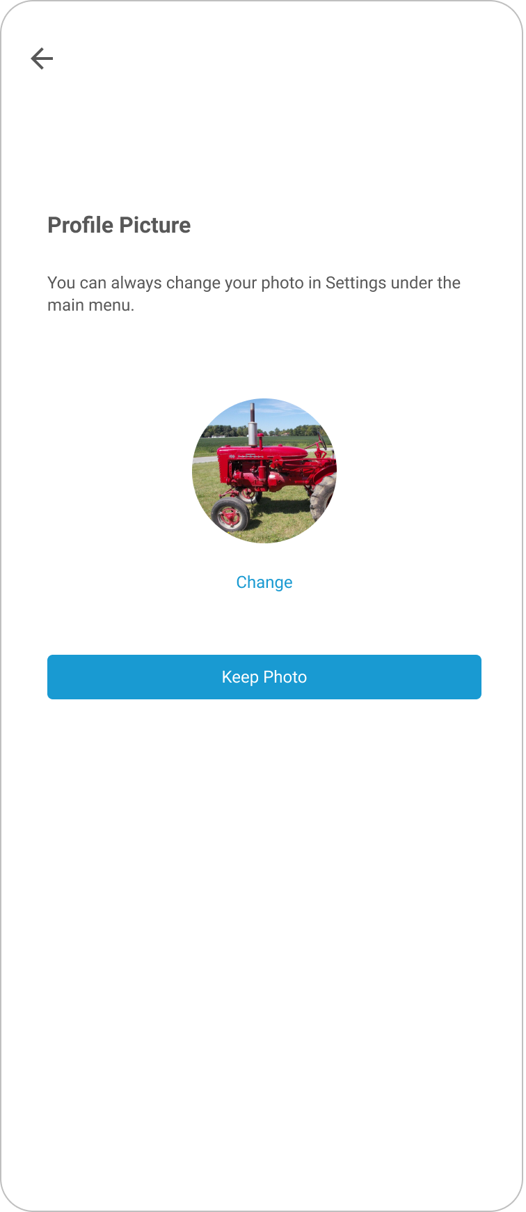 Keep or replace your photo