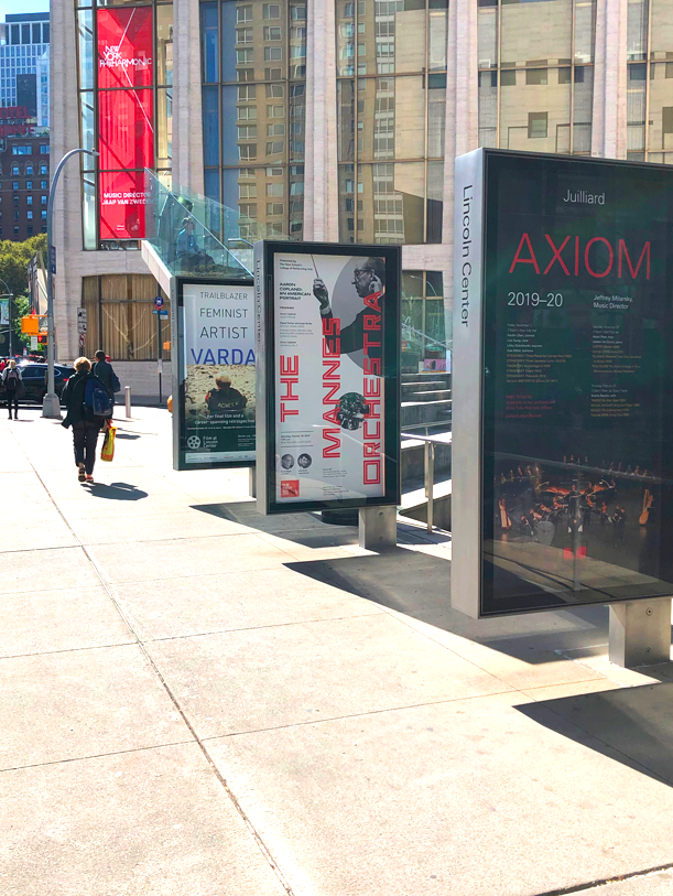 Mannes poster outside Tully Hall