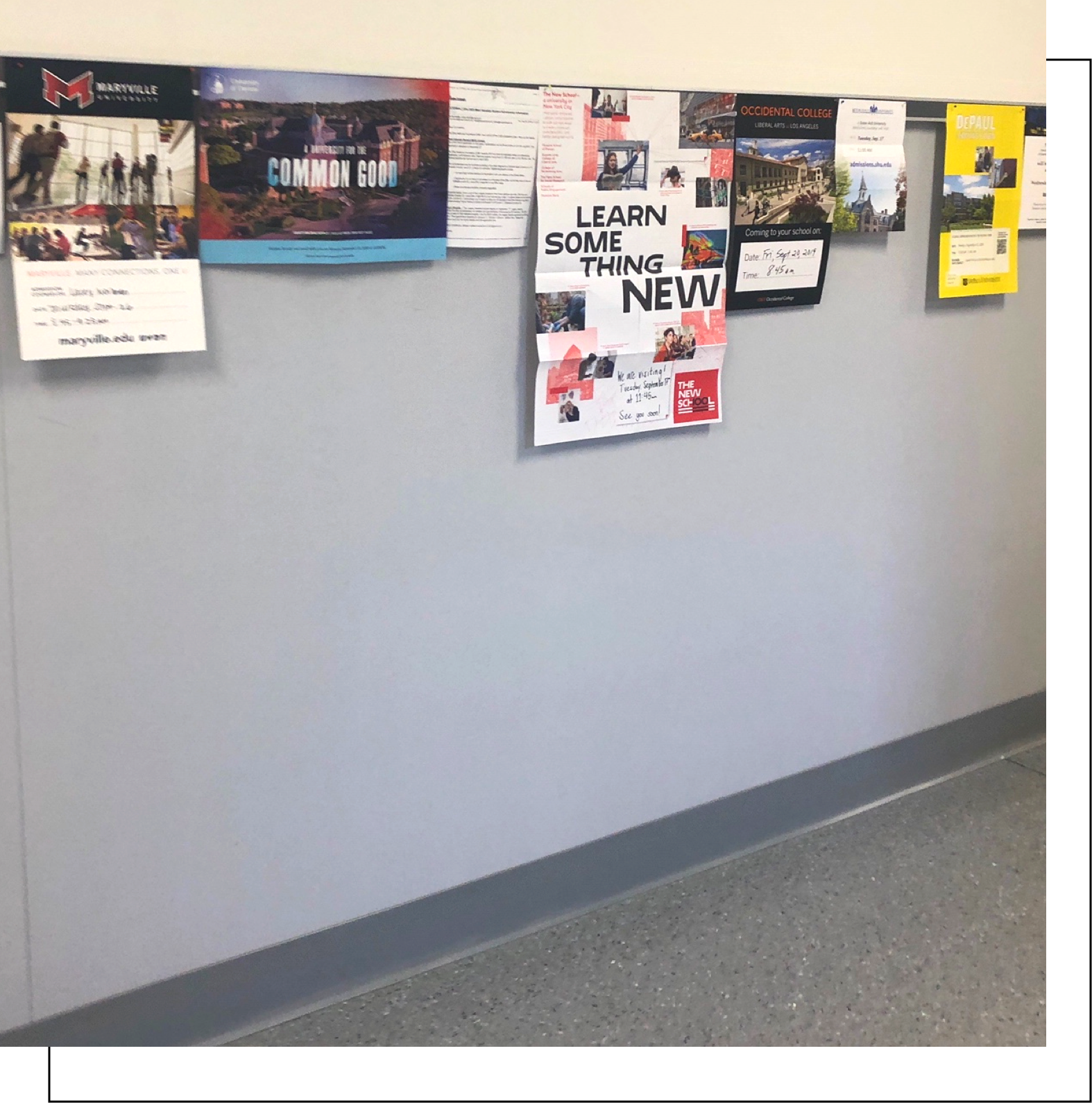 Poster in a school