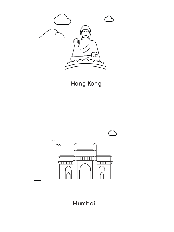 Hong Kong and Mumbai