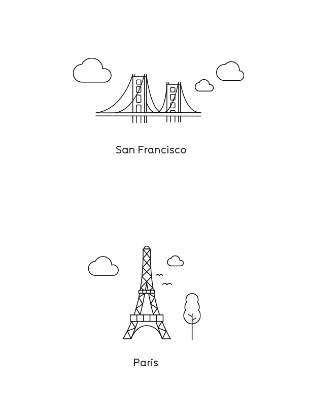San Francisco and Paris