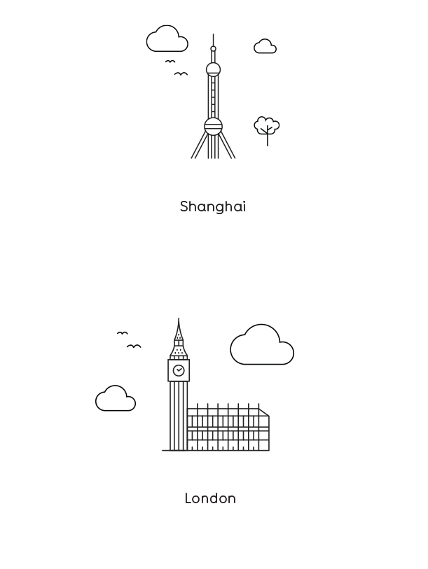 Shanghai and London